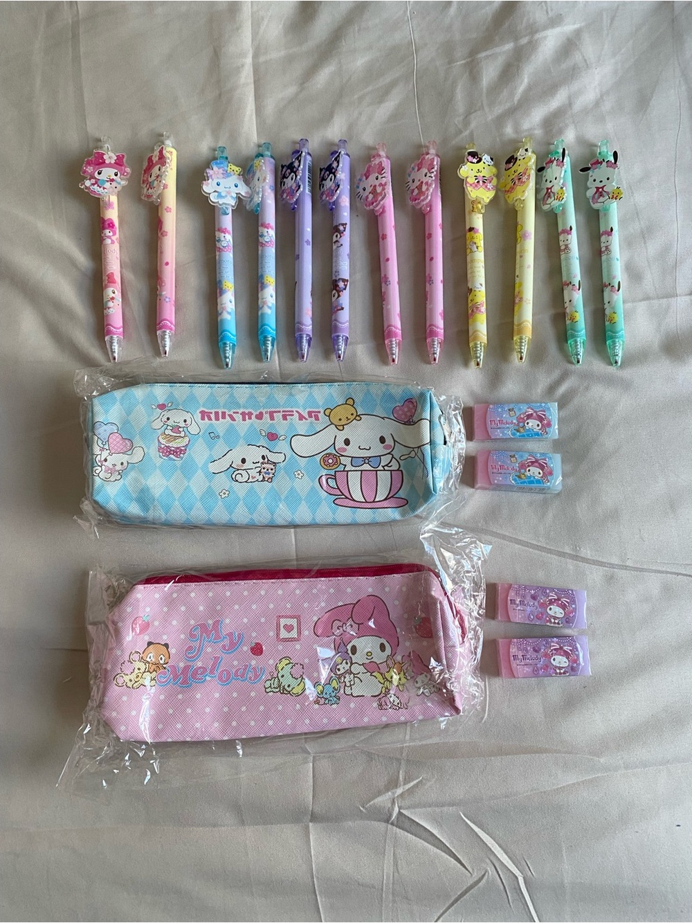 Sanrio My Melody & Cinnamoroll Pencil Cases & Pens